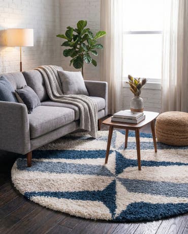  7' x 7' Athena Shag Round Rug