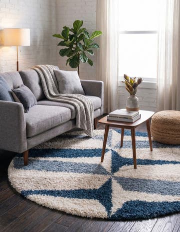 7' x 7' Athena Shag Round Rug