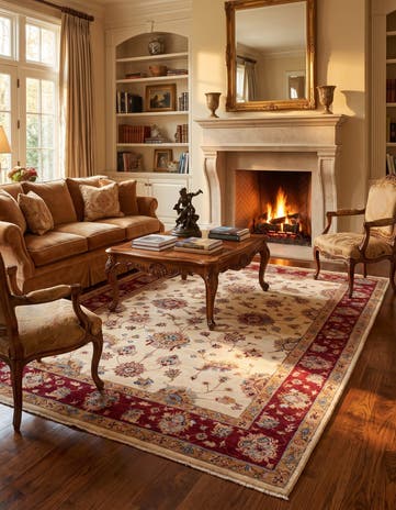 5' 7 x 8' 2 Hand Knotted Ziegler Rug