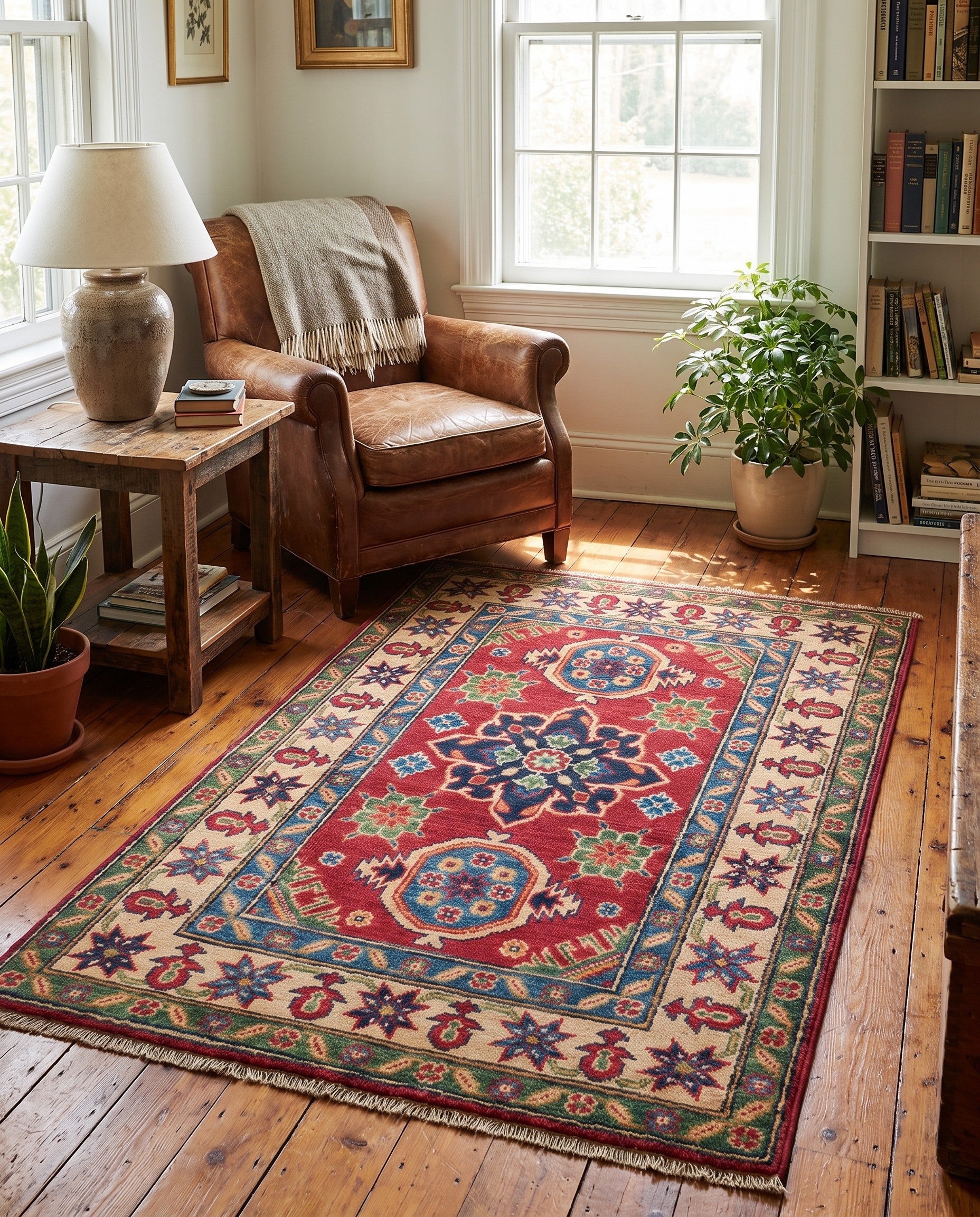2' 8 x 4' 3 Hand Knotted Kazak Rug