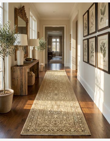 2' 11 x 13' Hand Knotted Oushak Wool Runner Rug