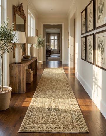 2' 11 x 13' Hand Knotted Oushak Wool Runner Rug