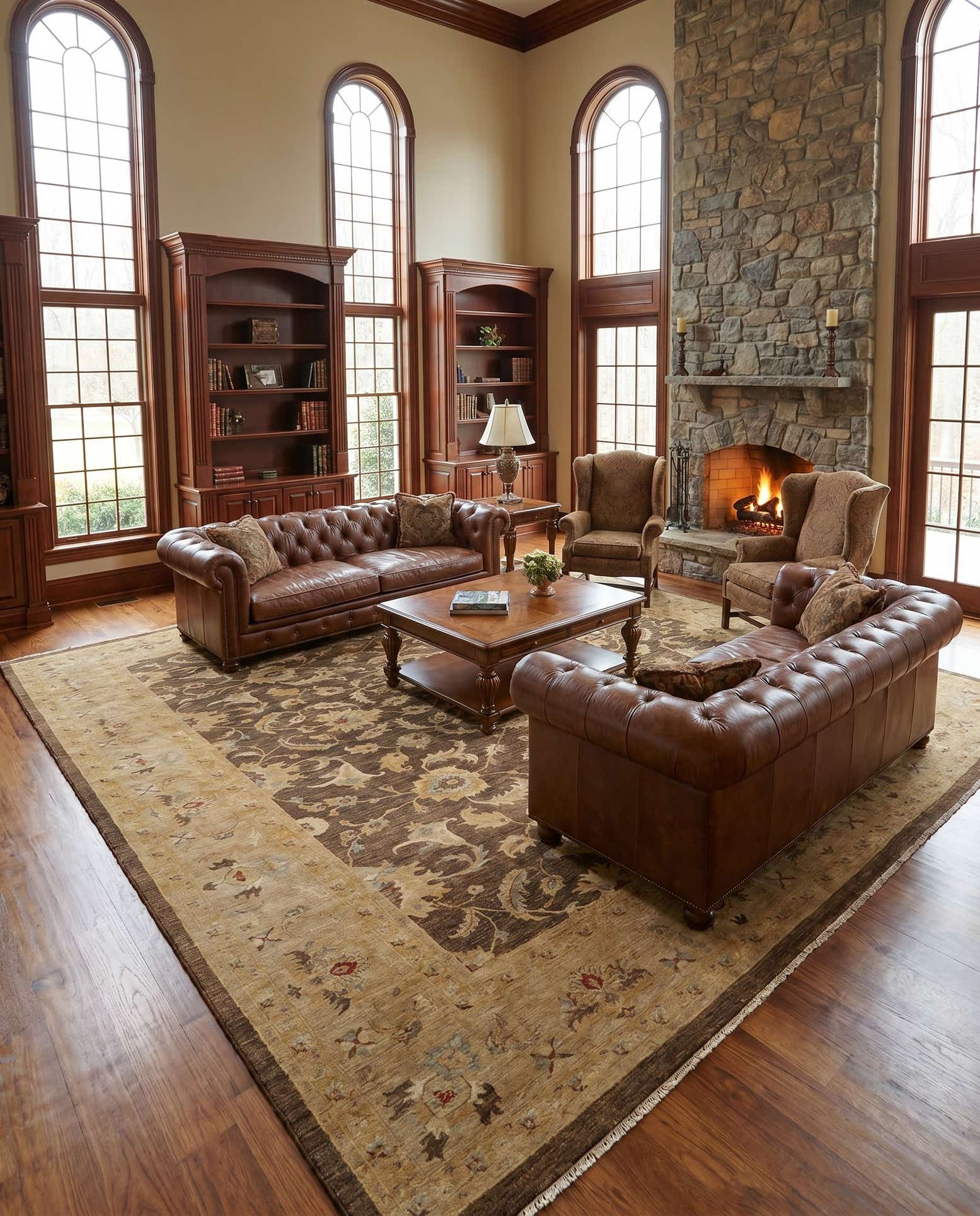 16' 10 x 21' 4 Hand Knotted Peshawar Ziegler Rug