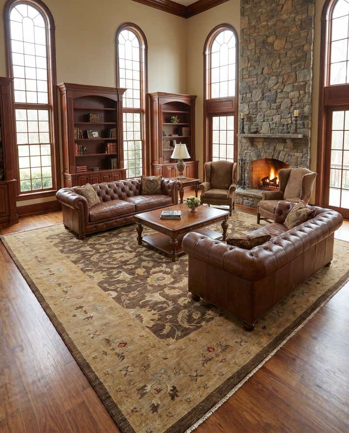 16' 10 x 21' 4 Hand Knotted Peshawar Ziegler Rug