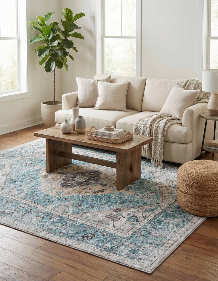 Detail image of 7' 10 x 10' Washable Yara Rug