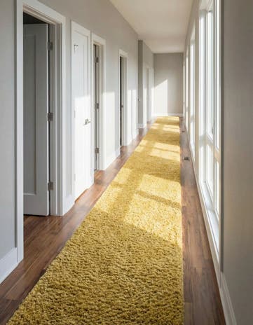 Yellow Everyday Shag Runner Rug
