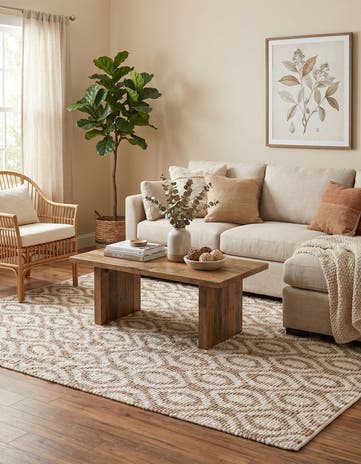 5' 1 x 8' Hand Woven Chindi Jute Rug