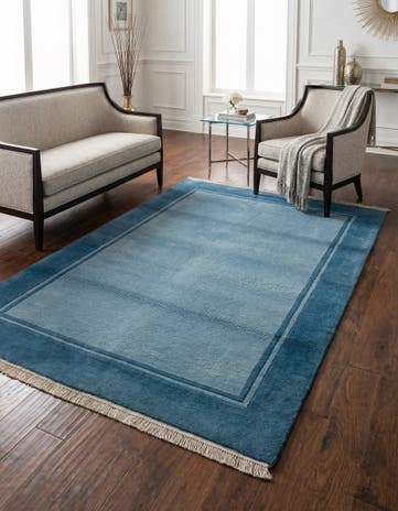 4' 1 x 5' 10 Hand Knotted Nepal Wool Rug
