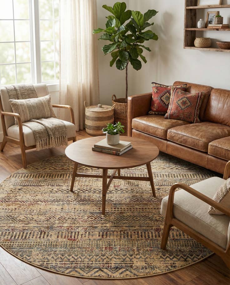 Detail image of 6' 1 x 6' 1 Saturn Round Rug