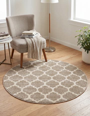 3' x 3' Lattice Round Rug