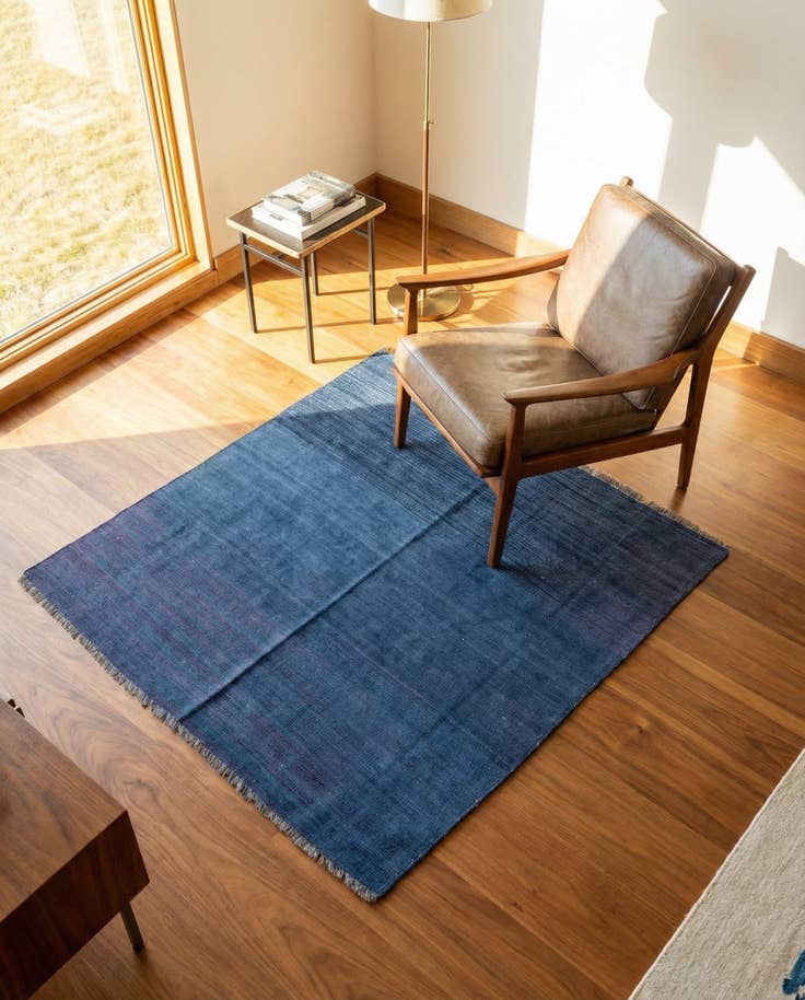 Detail image of 4' 3 x 4' 6 Hand Woven Kilim Modern Wool Square Rug