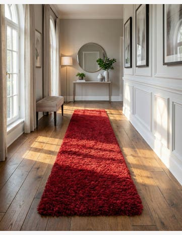 Merlot Infinity Shag Runner Rug