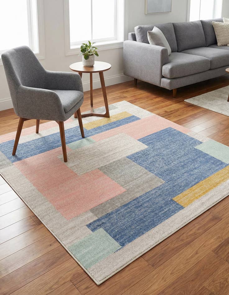 Detail image of 5' x 5' Lotus Square Rug