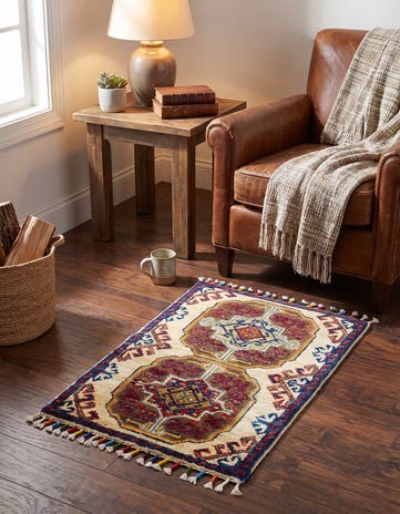 1' 5 x 2' Hand Knotted Modern Ziegler Rug