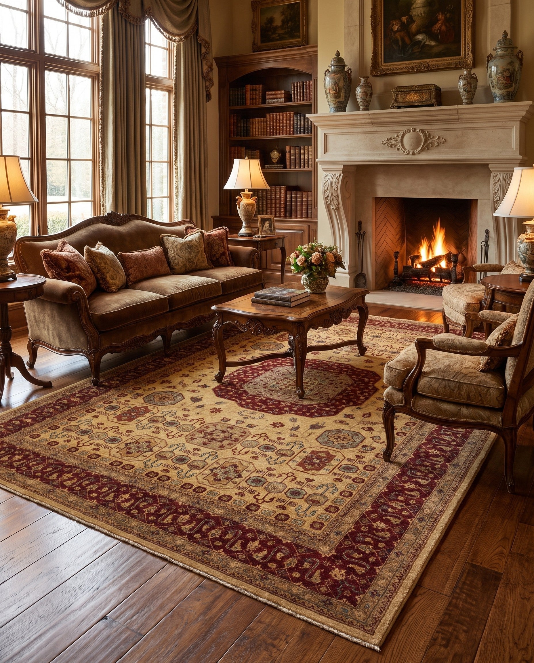 8' x 11' 8 Hand Knotted Mamluk Ziegler Rug