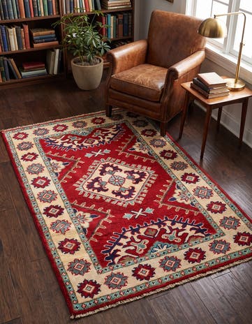 2' 8 x 3' 9 Hand Knotted Kazak Rug
