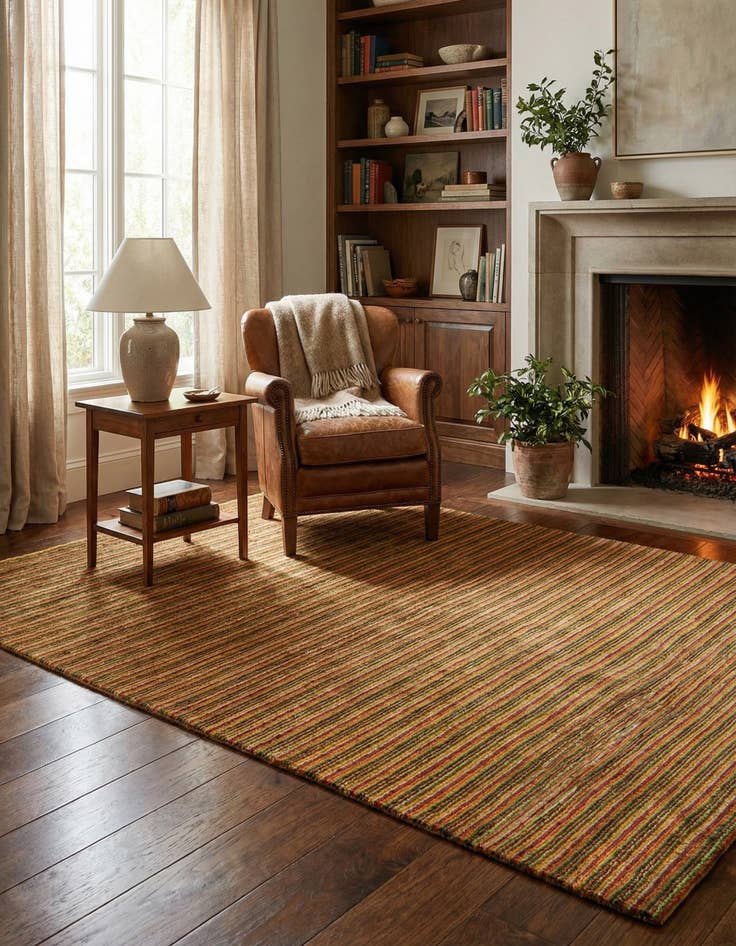 Detail image of 5' 1 x 6' 2 Juma Wool Rug