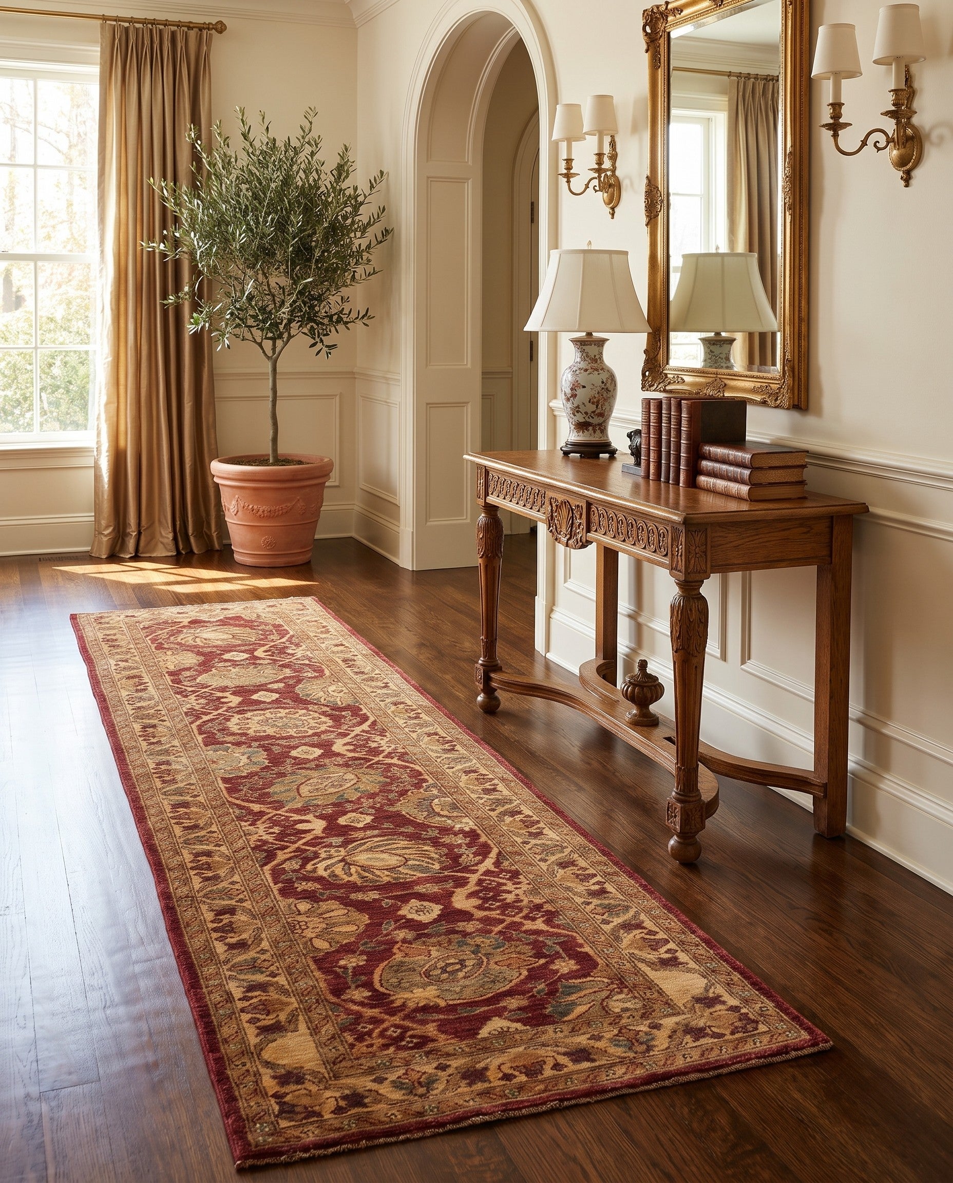 2' 7 x 9' 9 Hand Knotted Ziegler Runner Rug