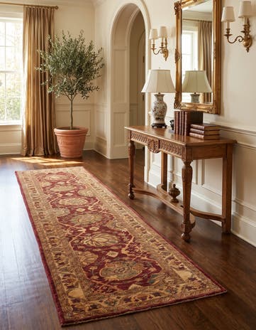 2' 7 x 9' 9 Hand Knotted Ziegler Runner Rug