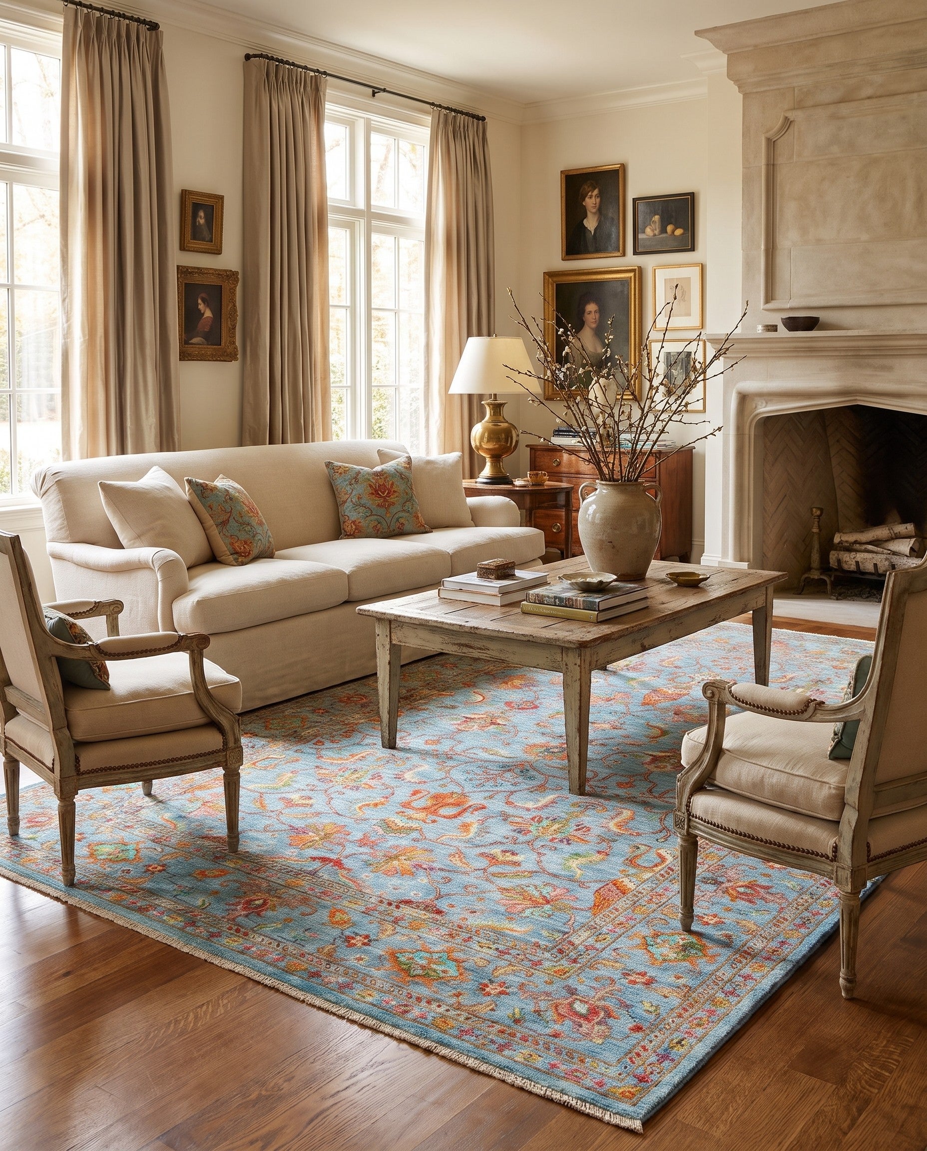 6' 8 x 9' 9 Hand Knotted Ariana Ziegler Rug