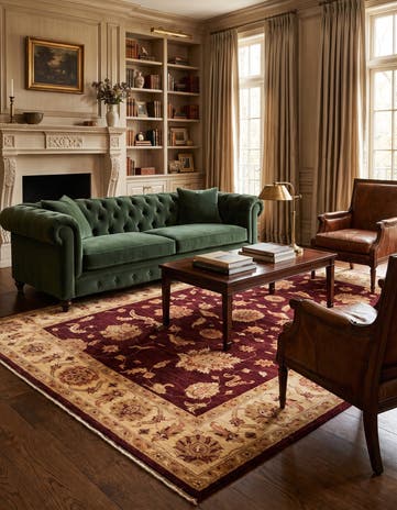 5' 9 x 8' Hand Knotted Ziegler Rug