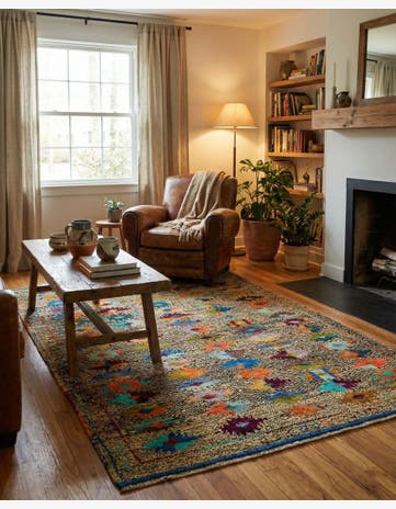 4' 4 x 6' 3 Hand Woven Balouch Wool Rug