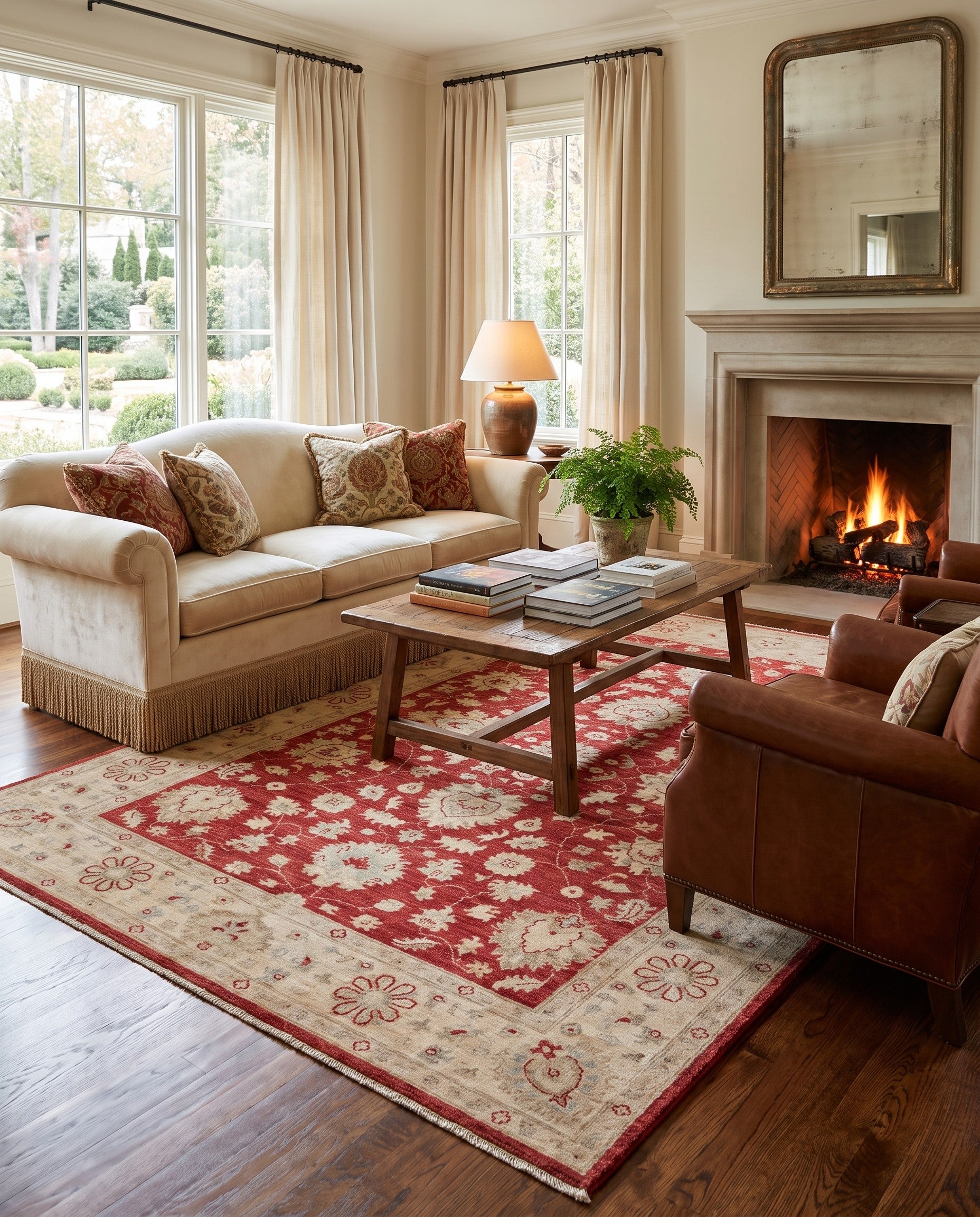5' 7 x 7' 9 Hand Knotted Ziegler Rug