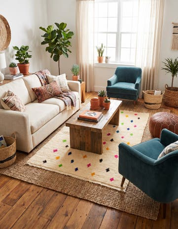 3' 6 x 4' 11 Hand Knotted Moroccan Wool Rug