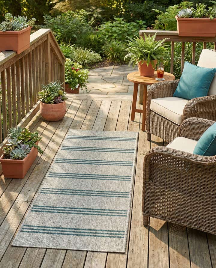 2' x 6' Easy-Clean Jill Zarin Anguilla Indoor / Outdoor Runner Rug