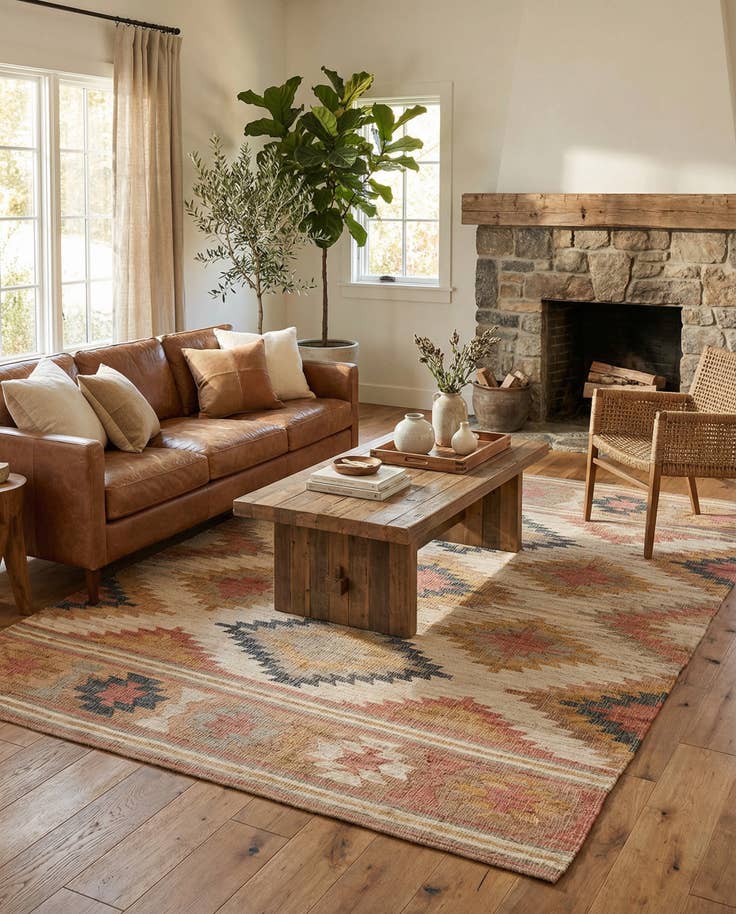 Detail image of 10' x 14' 1 Hand Woven Kilim Jute Rug