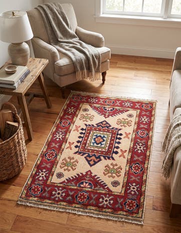 2' x 2' 11 Hand Knotted Kazak Rug