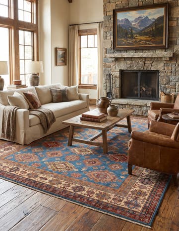 8' 10 x 12' 3 Hand Knotted Kazak Rug