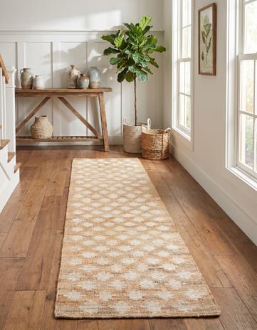 2' 7 x 12' Hand Woven Kala Handwoven Jute Runner Rug