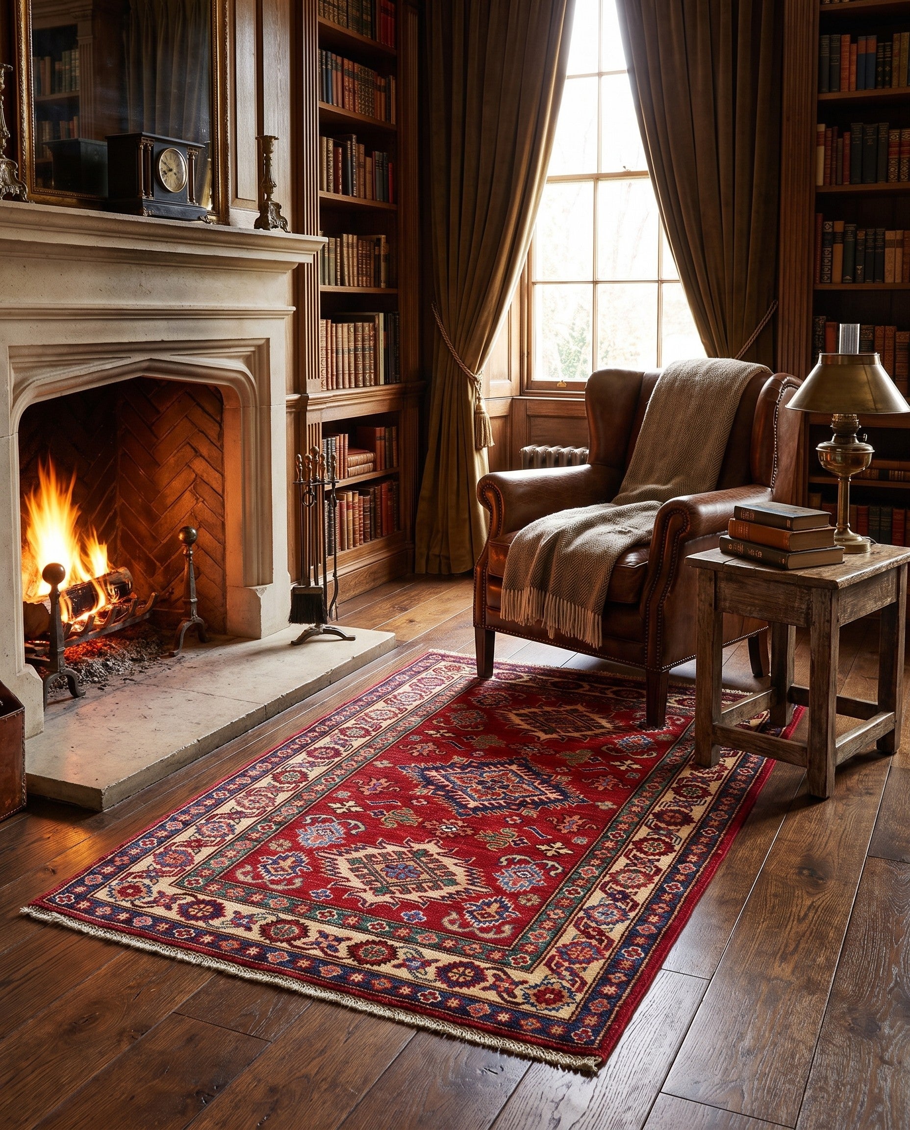 2' 11 x 4' 2 Hand Knotted Kazak Rug