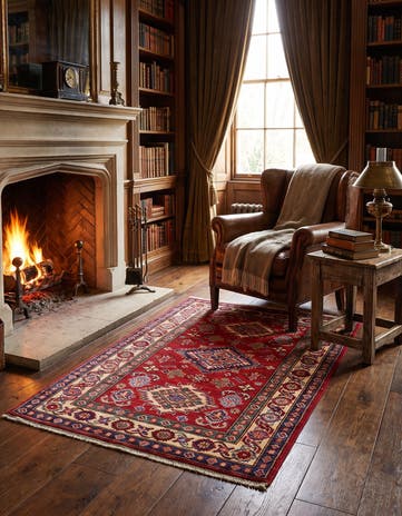 2' 11 x 4' 2 Hand Knotted Kazak Rug