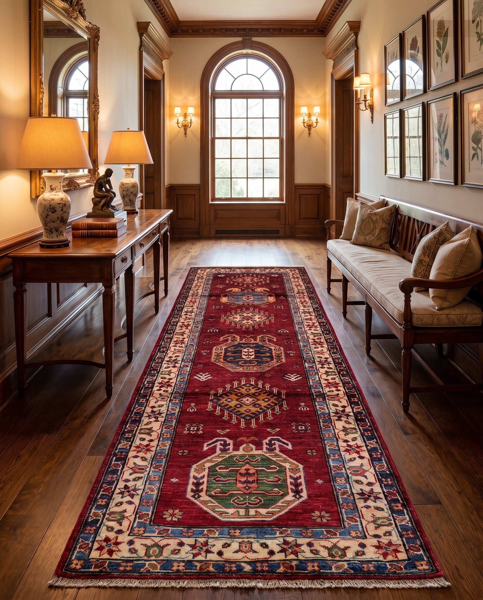 2' 7 x 6' 10 Hand Knotted Kazak Runner Rug