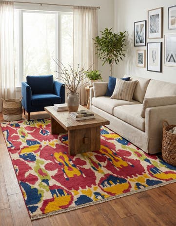 4' 7 x 6' 10 Hand Knotted Darya Wool Rug