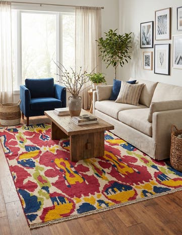 4' 7 x 6' 10 Hand Knotted Darya Wool Rug