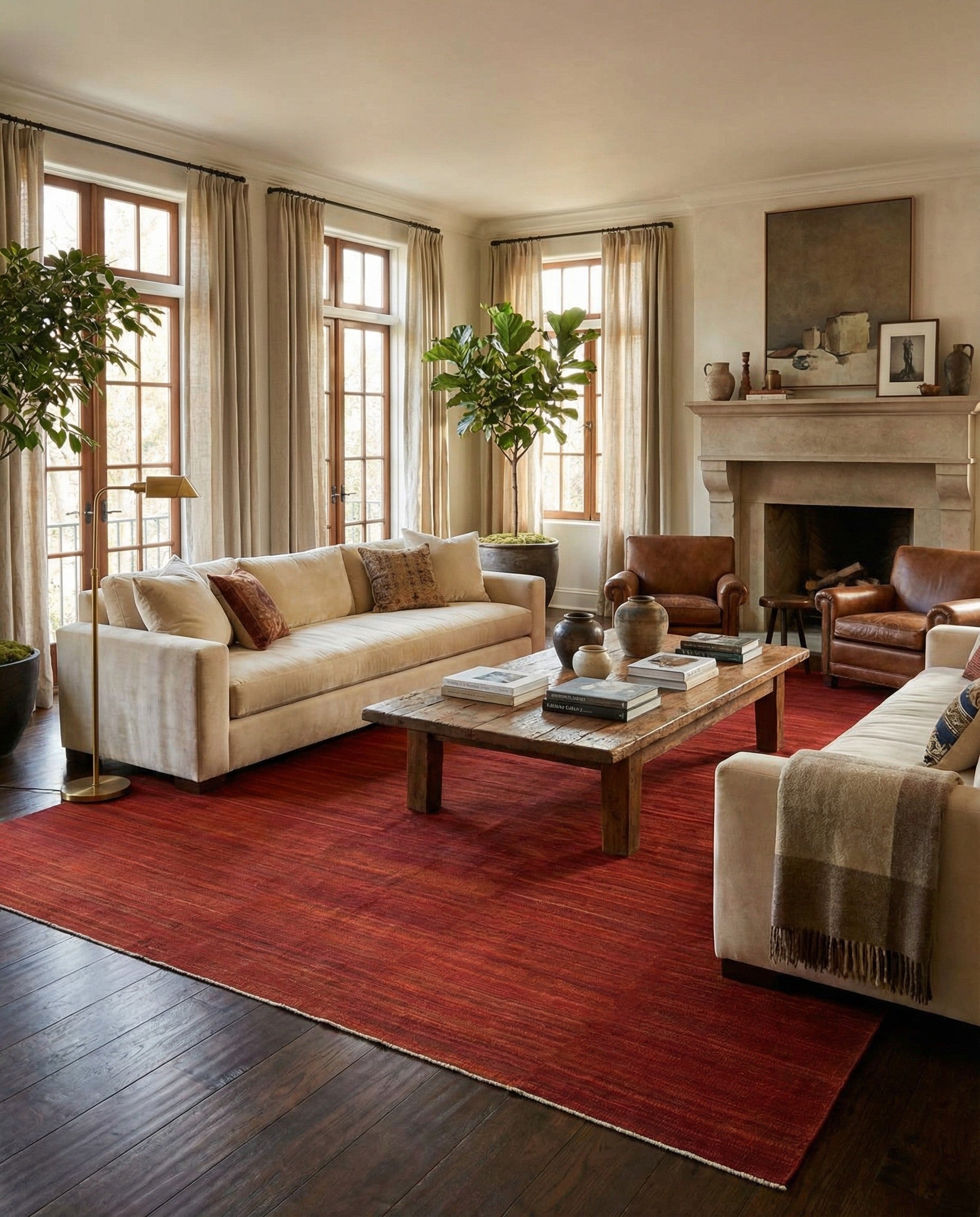 13' 1 x 18' 6 Hand Woven Kilim Afghan Wool Rug