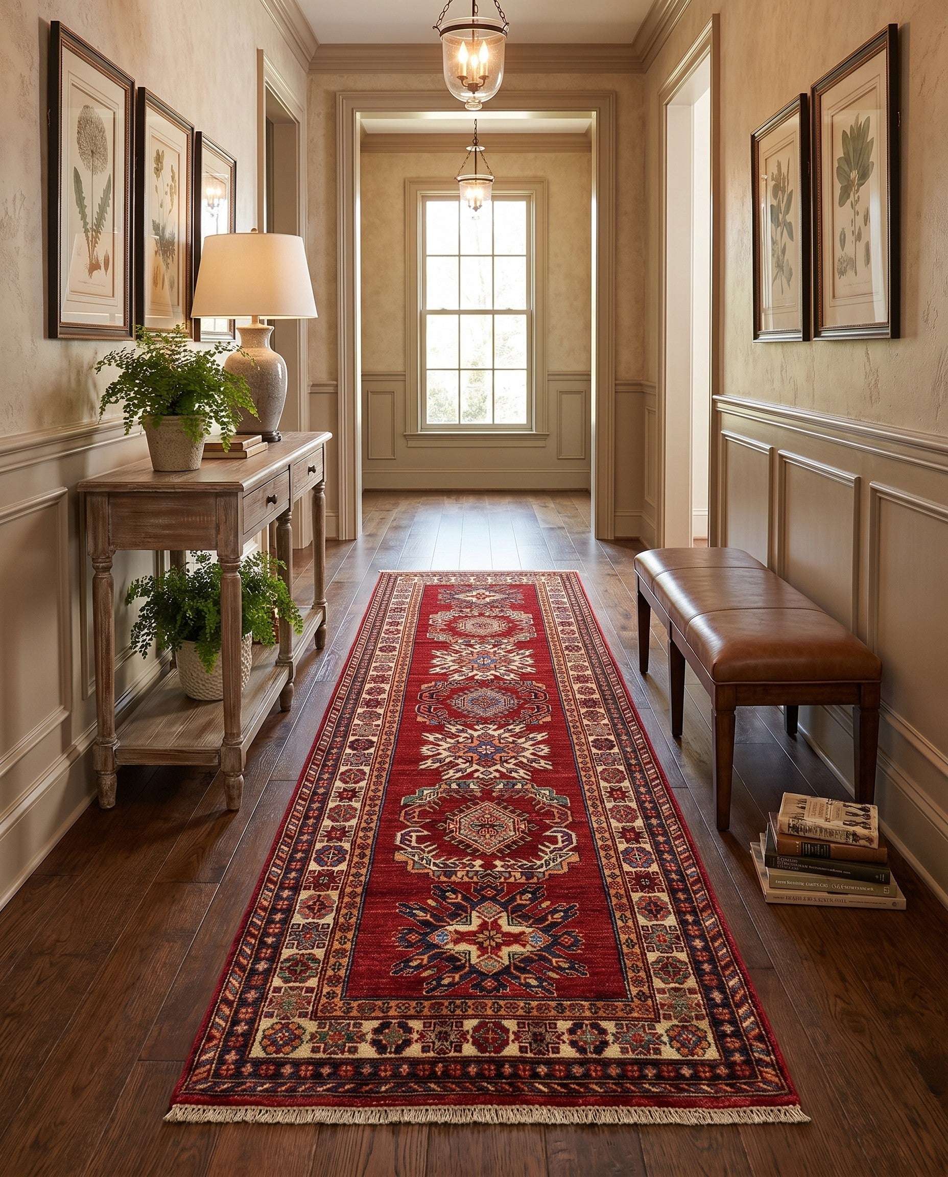 2' 9 x 8' 2 Hand Knotted Kazak Runner Rug