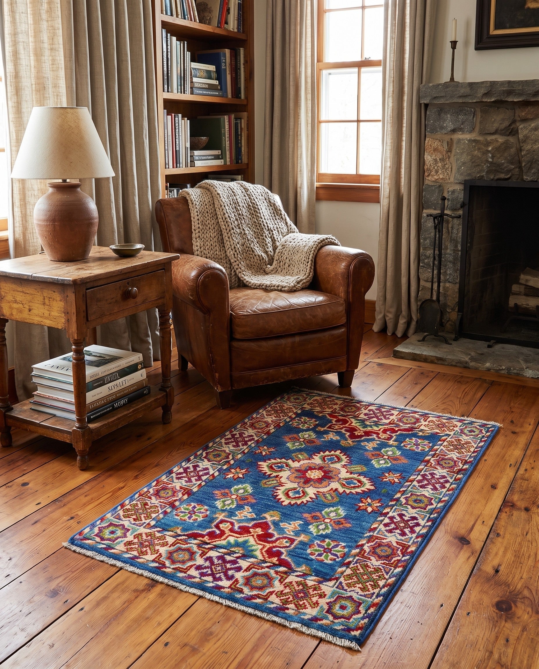 2' x 3' 1 Hand Knotted Kazak Rug
