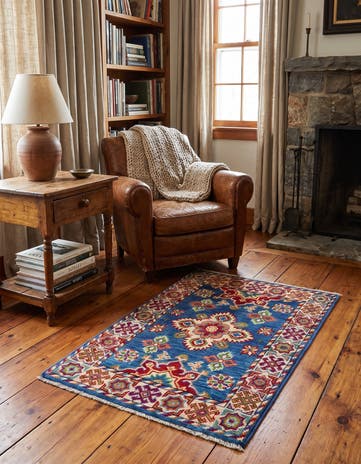 2' x 3' 1 Hand Knotted Kazak Rug