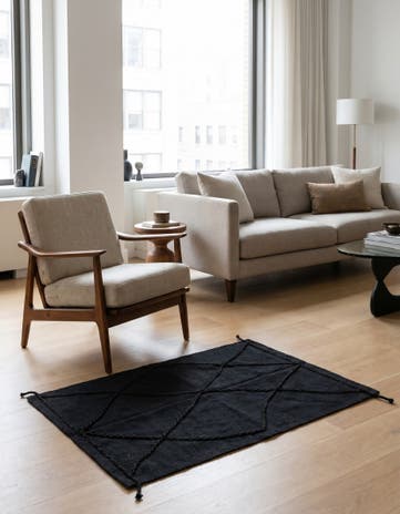 3' 5 x 4' 11 Hand Woven Kilim Modern Wool Rug