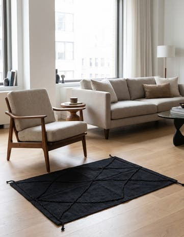 3' 5 x 4' 11 Hand Woven Kilim Modern Wool Rug