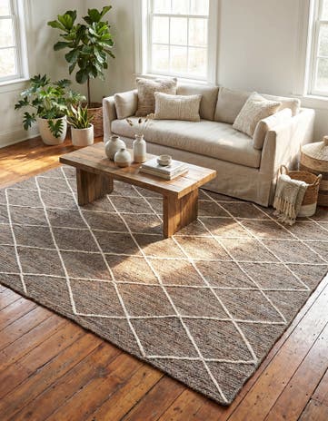 8' x 10' Handmade Braided Jute Rug