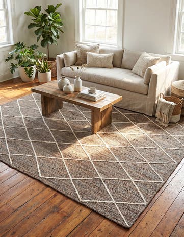 8' x 10' Handmade Braided Jute Rug