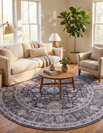7' 10 x 7' 10 Yara Round Rug