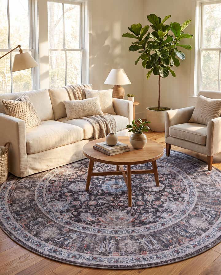 7' 10 x 7' 10 Yara Round Rug