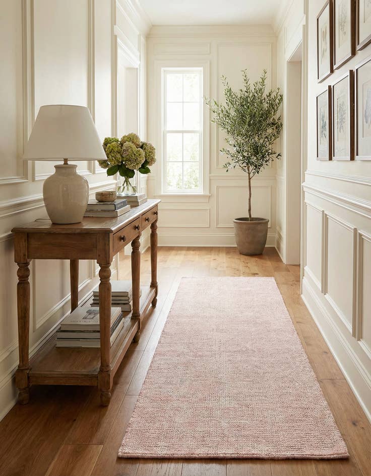 Detail image of 2' x 6' 1  Hand Woven Jill Zarin English Manor Farmhouse Wool Runner Rug