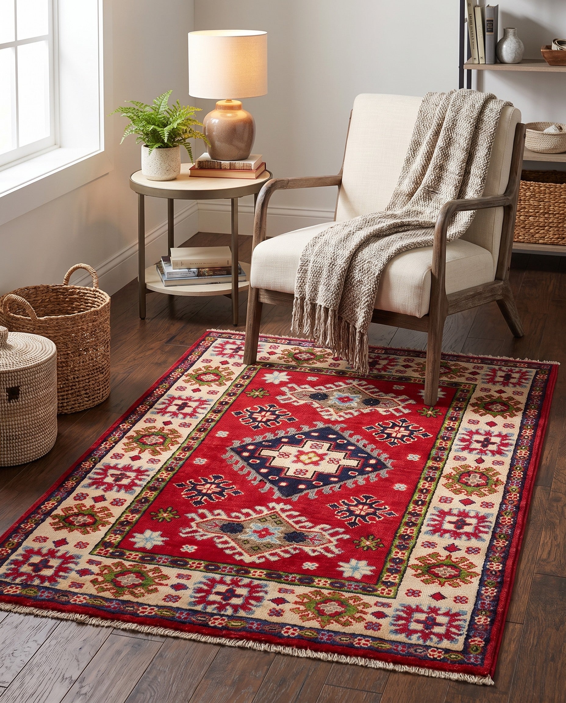 2' 9 x 3' 11 Hand Knotted Kazak Rug